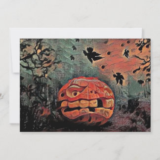 Klassieke herfst pompoenen herfstkleuren aquarel kaart