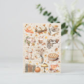 Klassieke herfst uitgave essentiële boek eten esth briefkaart (Staand voorkant)