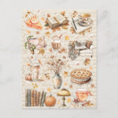 Klassieke herfst uitgave essentiële boek eten esth briefkaart (Voorkant)