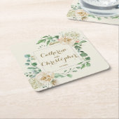 Klassieke Herfst Winter Boho Floral Wedding Kartonnen Onderzetters (Schuin)