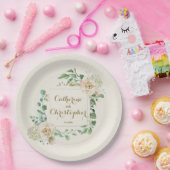 Klassieke Herfst Winter Boho Floral Wedding Papieren Bordje (Feest)