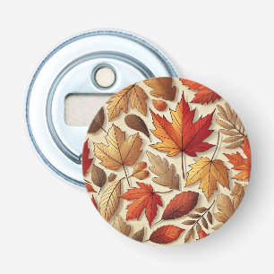 klassieke herfstbladeren button flesopener