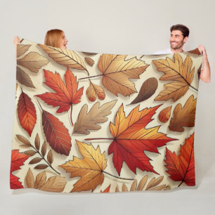 klassieke herfstbladeren fleece deken