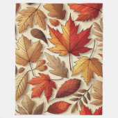 klassieke herfstbladeren fleece deken (Voorkant)
