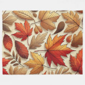 klassieke herfstbladeren fleece deken (Voorkant (Horizontaal))