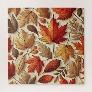 klassieke herfstbladeren legpuzzel