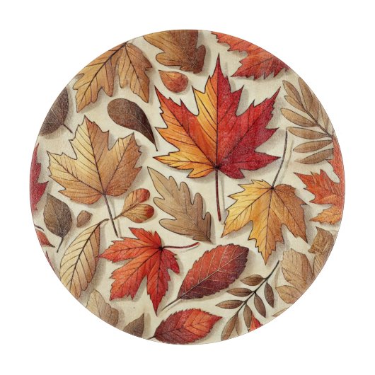 klassieke herfstbladeren snijplank (Voorkant)