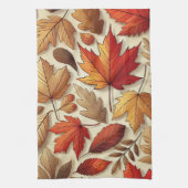 klassieke herfstbladeren theedoek (Verticaal)