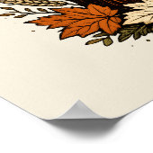 Klassieke herfstpompoen & oogstbladeren | poster (Hoek)