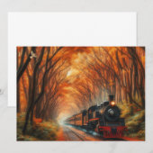 klassieke herfsttrein kaart (Voorkant / Achterkant)