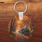 klassieke herfsttrein sleutelhanger (Voorkant)