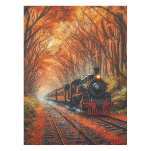 klassieke herfsttrein tafelkleed (Voorkant)