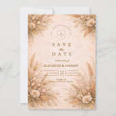 Klassieke herfsttuinbruiloft save the date (Voorkant)