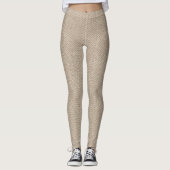Klassieke Herringbone Weave Texture Leggings (Voorkant)