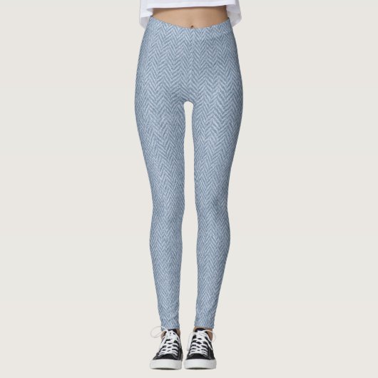 Klassieke Herringbone Weave Texture – Naadloze Tim Leggings (Voorkant)