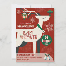 Klassieke herten kerst decor baby shower