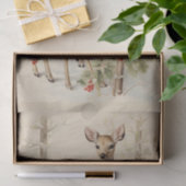 Klassieke herten kerst winter verouderde decoupage tissuepapier (Geschenk)