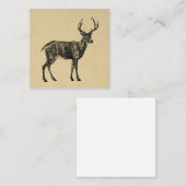 Klassieke herten kunst geïllustreerd hert notitiekaartje (Voorkant / Achterkant)