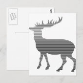 Klassieke hertensilhouet briefkaart (Voorkant / Achterkant)