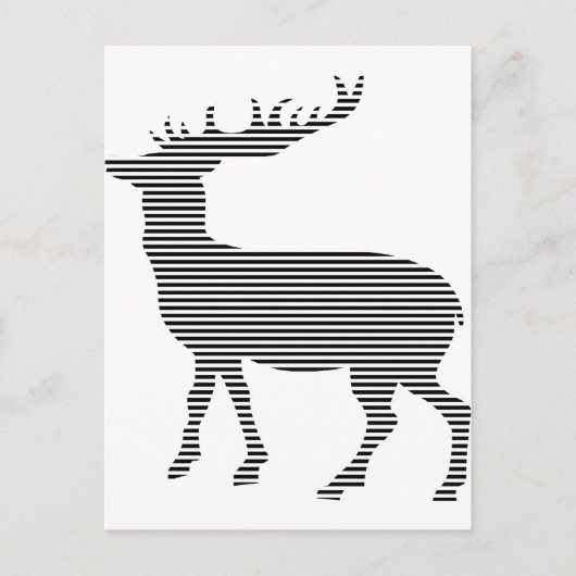 Klassieke hertensilhouet briefkaart (Voorkant)