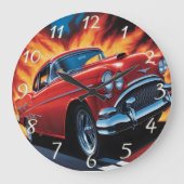 Klassieke hete staaf die langs de open snelweg bla grote klok (Voorkant)