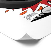 Klassieke hete staaf met 57 gasser sleept spierwag poster (Hoek)