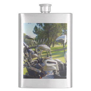 Klassieke heupkolf vol Golfclubs Flacon