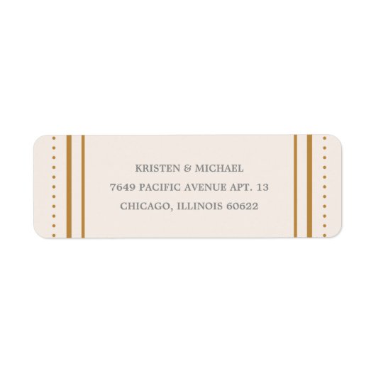 Klassieke hexagon adreslabel - goud etiket (Voorkant)