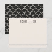 Klassieke Hexagon Mannen Stationery - Kolen Notitiekaartje (Voorkant / Achterkant)