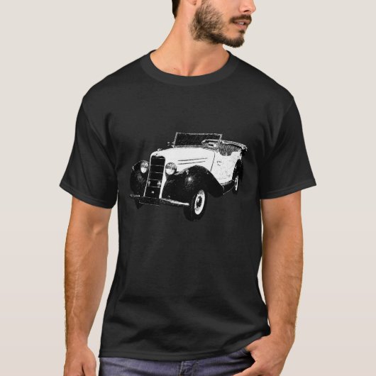 Klassieke Hillman Tourer Schetskunst T-shirt (Voorkant)