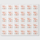 Klassieke Hippie Daisy Flora Leaf Gelukkige Verjaa Cadeaupapier (Vlak)