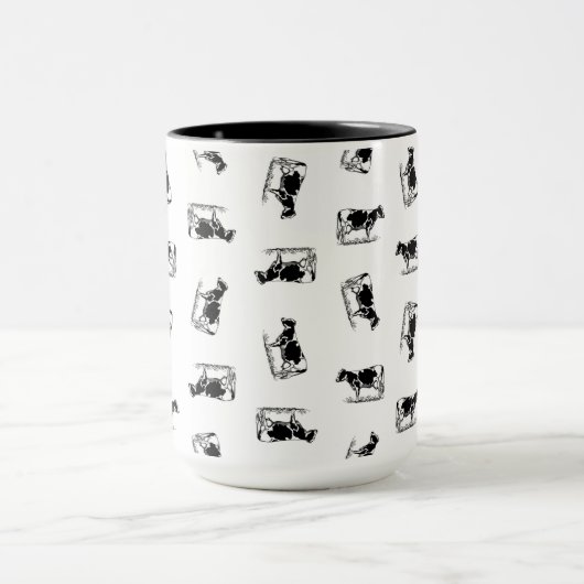 Klassieke Holstein Cows Art CUSTOM ACHTERGROUND CO Mok (Midden)