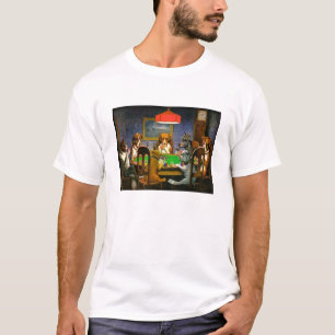 Klassieke honden die het Afbeelding van de Poker o T-shirt