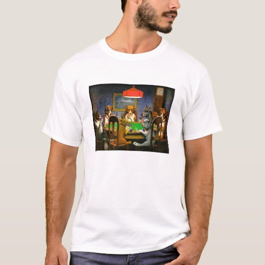 Klassieke honden die het Afbeelding van de Poker o T-shirt (Voorkant)