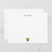 Klassieke  honingbij gepersonaliseerd bedankkaart (Voorkant / Achterkant)