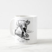 Klassieke honkbal koffiebeker koffiemok (Voorkant links)