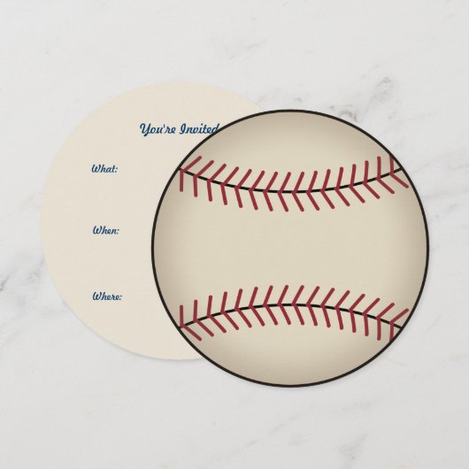 Klassieke honkbal uitnodigingen (Voorkant / Achterkant)