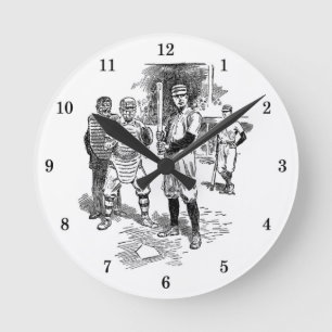 Klassieke honkbal wandklok