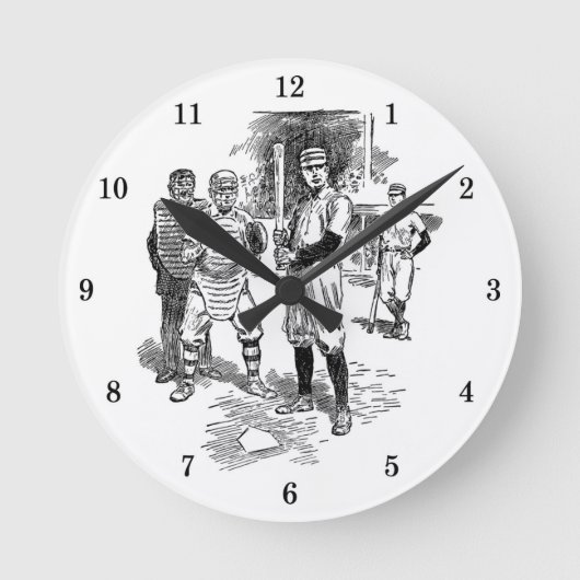 Klassieke honkbal wandklok (Voorkant)
