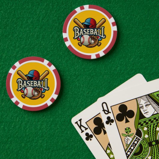 Klassieke honkbalessentials / Stijlvolle retro leg Poker Chips (Pokertafel (Dubbel))