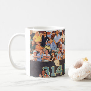 Klassieke Honkbalfans die een Wedstrijd Kijken Koffiemok