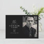 Klassieke horizontale Afstuderen foto-aankondiging Aankondiging (Staand voorkant)