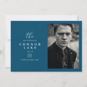 Klassieke horizontale Afstuderen foto-aankondiging Aankondiging (Voorkant)