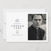 Klassieke horizontale foto van Afstuderen Aankondiging (Voorkant)