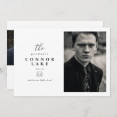 Klassieke horizontale foto van Afstuderen Aankondiging (Voorkant / Achterkant)