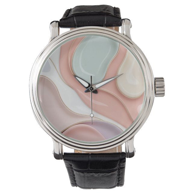 Klassieke horloge in stijlvolle abstracte grafiek (Voorkant)