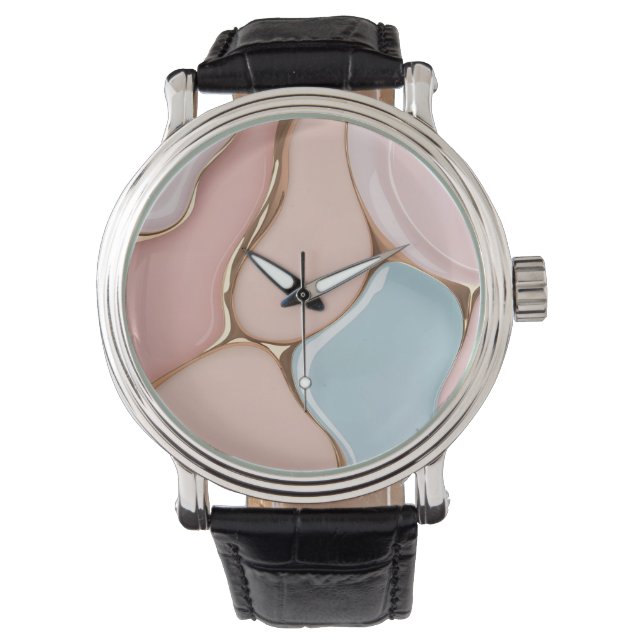 Klassieke horloge in stijlvolle abstracte grafiek (Voorkant)