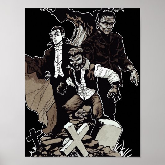 Klassieke Horror Trio! Poster (Voorkant)