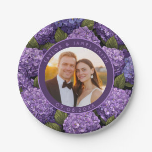 Klassieke Hortensia Borden Voor Verlovingsfeestje Papieren Bordje