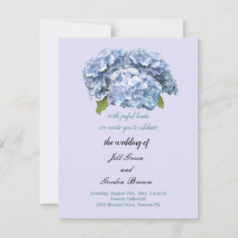 Klassieke Hortensia Huwelijksuitnodiging Kaart